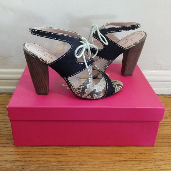 Plenty by Tracy Reese "Annie" Leather and Canvas Sandals - Size 38 (US 8) - Picture 6 of 12